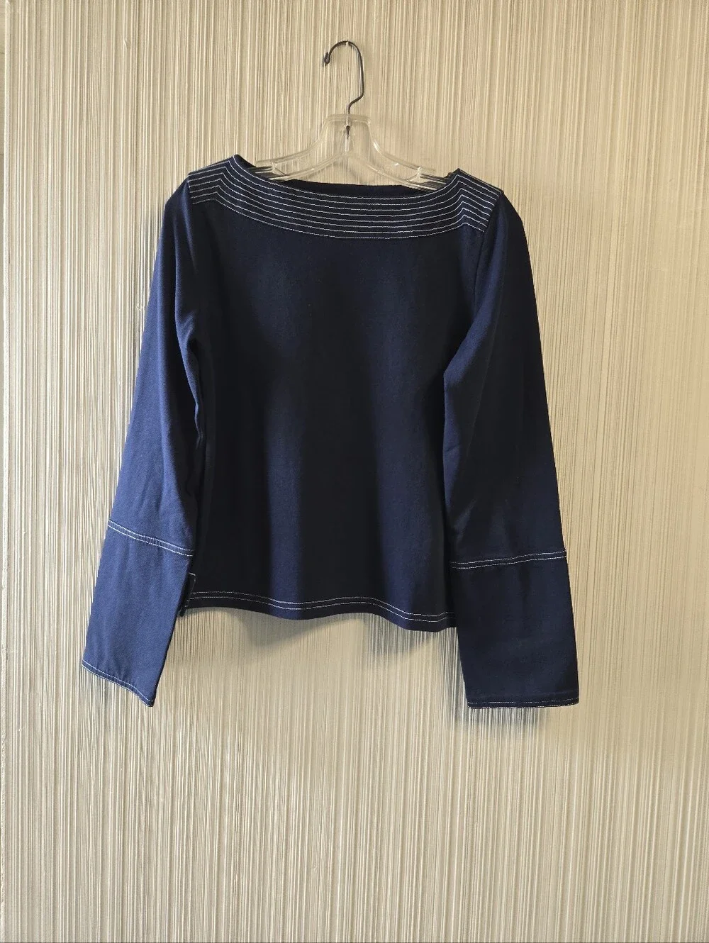 Nwt J. Crew  Contrast Stitch Long Sleeve Shirt  Blue Size XSmall